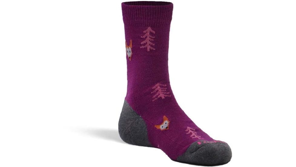Fox River Robin Hood Lightweight Crew Hiking Sock - Kids, Berry, Large, 132872