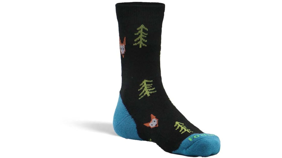 Fox River Robin Hood Lightweight Crew Hiking Sock - Kids, Black, Small, 139656