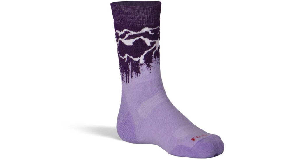 Fox River Scramble Medium Weight Crew Hiking Sock - Kids, Grape, Small, 199543