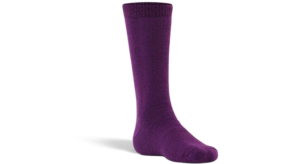 Fox River Slalom Jr. Medium Weight Mid-Calf Boot Ski and Snowboard Sock - Kids, Bright Purple, Medium, 118718