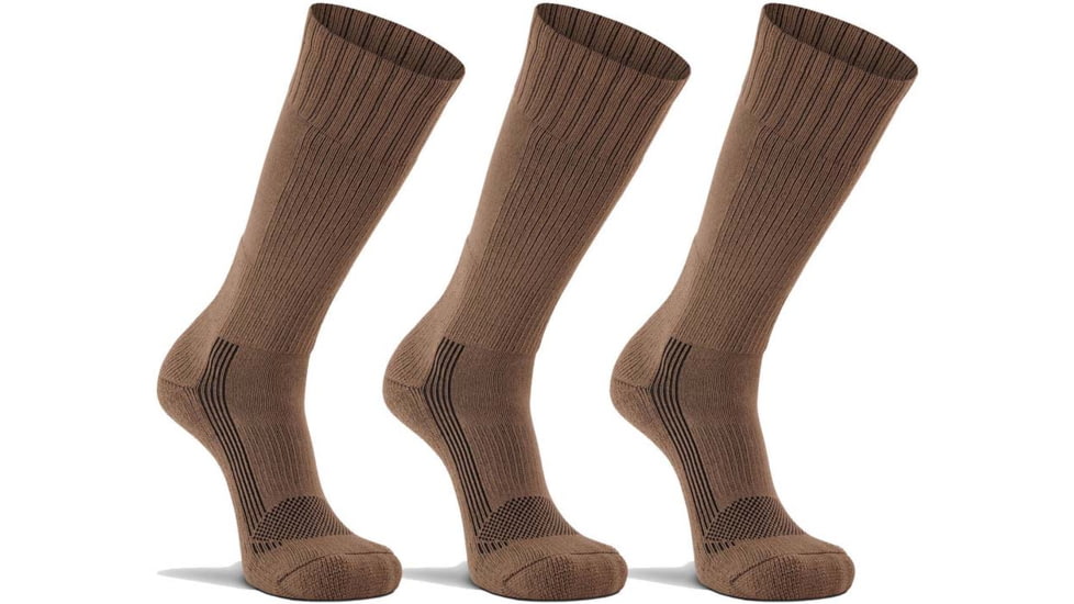 Fox River Tactical Boot Lightweight Mid-Calf Military Sock Bundle - Mens, 3 per Pack, Coyote Brown, Large, 181200