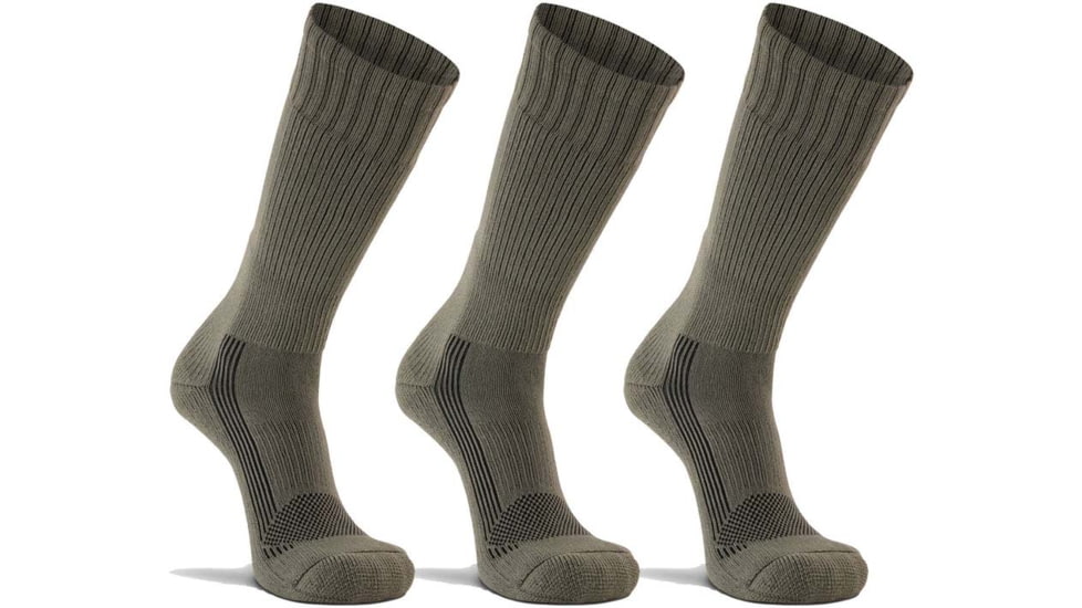 Fox River Tactical Boot Lightweight Mid-Calf Military Sock Bundle - Mens, 3 per Pack, Foliage Green, Medium, 140016
