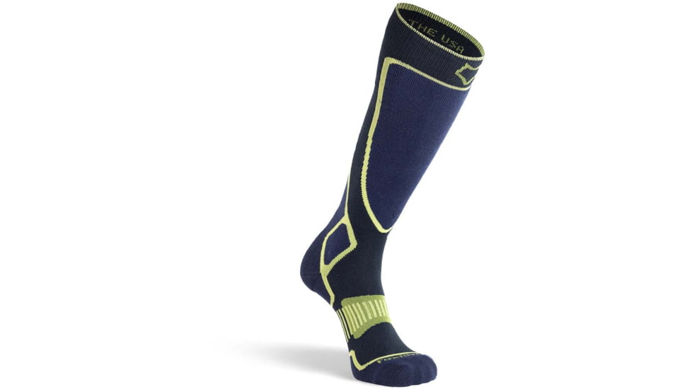 Fox River Valdez 2.0 Lightweight Over-the-Calf Ski and Snowboard Sock - Mens, Navy, Large, 123753