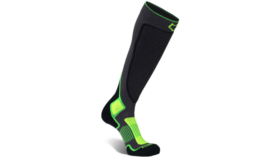 Fox River Valdez Lightweight Over-the-Calf Ski and Snowboard Sock - Mens, Dark Grey/Green, Large, 143702