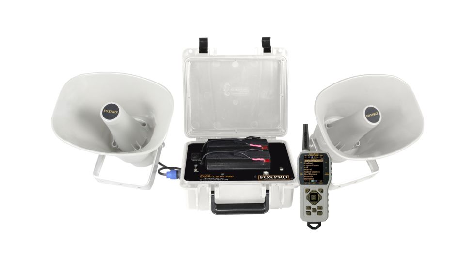 FoxPro Super Snow Crow Pro Digital Game Call,White w/TX1000 Transmitter and 30W Speakers, SSCPW