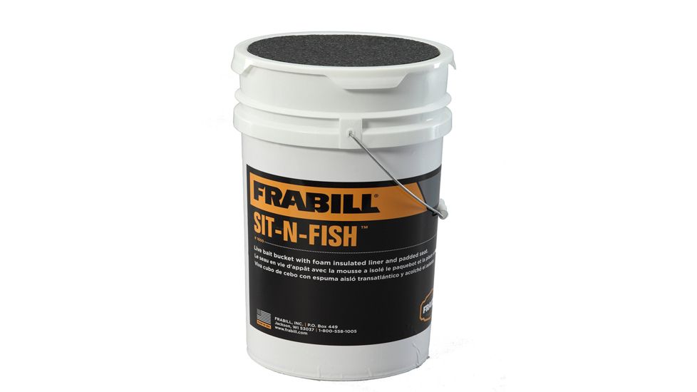 Frabill Sit-N-Fish Bucket, 6 Gallon 1600