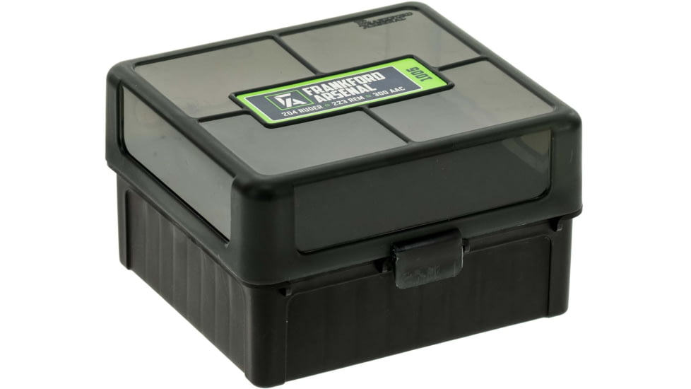 Frankford Arsenal Reloading Tools Hinge-Top Ammo Box, #1005, 222-223 100 ct., 1083799