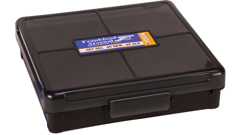 Frankford Arsenal Reloading Tools Hinge-Top Ammo Box, #1008, 10mm-45 ACP 100 ct., 1083798