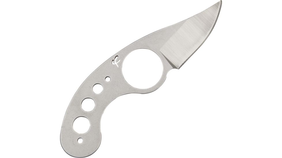 Fred Perrin La Griffe Bowie Fixed Blade Knife, 2in, Upswept Blade, Drilled Hole Design Handle FRDGB