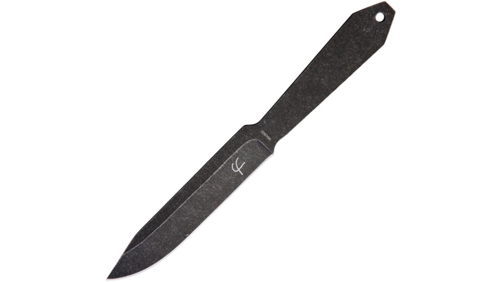 Fred Perrin Le Lancer Knife, 5.5 black stonewash finish 440C stainless clip po, One-piece construction, FP1906