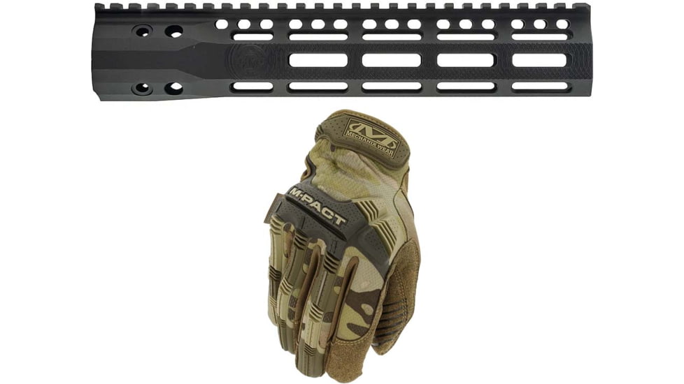 Free Mechanix Wear M-Pact Tactical Gloves - Mens, Multicam, Small w/Purchase of Troy Industries SOCC Gen 2 Free Float M-LOK Handguard AR-15 Aluminum Battle Rail, Black, 10.5in