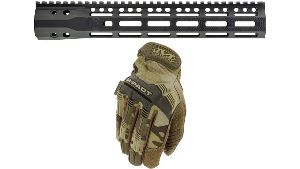 Free Mechanix Wear M-Pact Tactical Gloves - Mens, Multicam, Extra Large w/Purchase of Troy Industries SOCC Gen 2 Free Float M-LOK Handguard AR-15 Aluminum Battle Rail, Black, 11.5in