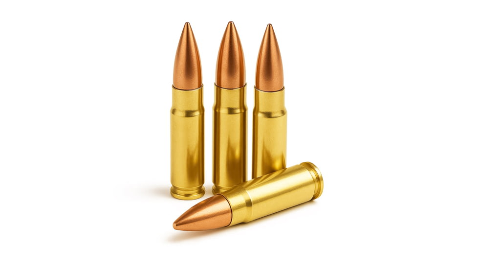 Freedom Munitions .300 Blackout 125 Grain Full Metal Jacket Brass Rifle Ammo, 50 Rounds, FM300F125N50