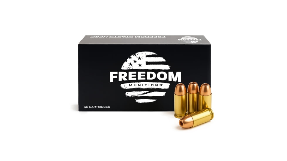 Freedom Munitions .45 ACP 230 Grain Hollow Point Brass Pistol Ammo, 50 Rounds, FM45H230N50