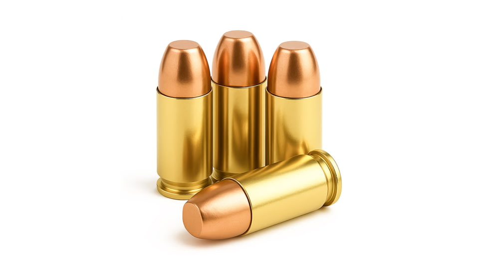 Freedom Munitions 9mm Luger 135 Grain Round Nose Flat Point Brass Pistol Ammo, 50 Rounds, FM9RF135N50