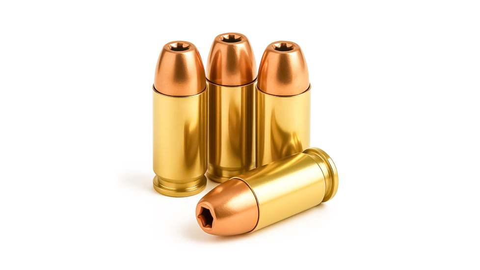 Freedom Munitions 9mm Luger 124 Grain Hollow Point Brass Pistol Ammo, 50 Rounds, FM9H124N50