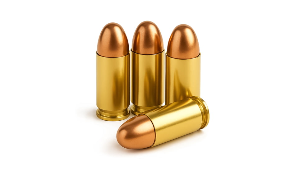 Freedom Munitions HUSH Subsonic .45 ACP 230 Grain Round Nose Brass Pistol Ammo, 50 Rounds, FMH45R230N50