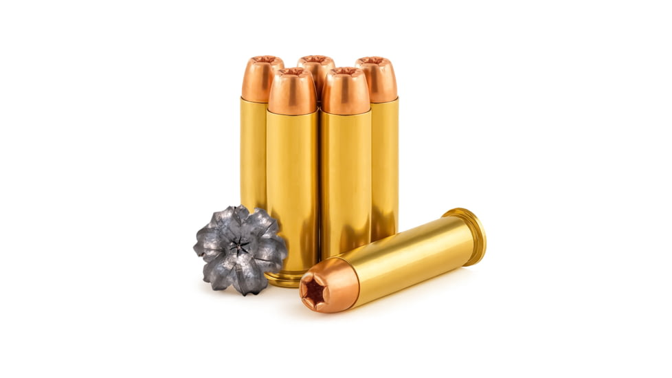 Freedom Munitions X-DEF Defense 357 Magnum 158 Grain Hollow Point Brass Pistol Ammo, 50 Rounds, FMX357XD158N50