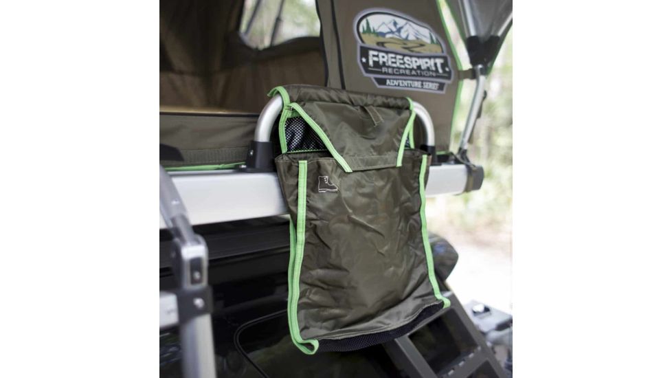 Freespirit Recreation Adventure Series Automatic Soft-Top 55in Roof Top Tent, Olive Body/Olive Fly/Lt. Green Trim/Blk PVC Cover, RTAS55710