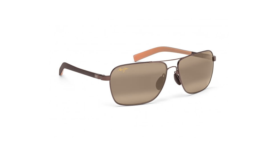 Maui Jim Freight Trains Sunglasses w/ Metallic Gloss Copper w/ Tan Tips Frame and HCL Bronze Lenses - H326-23, Quarter View