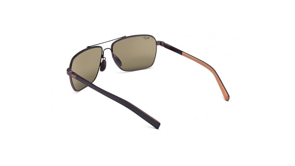 Maui Jim Freight Trains Sunglasses w/ Metallic Gloss Copper w/ Tan Tips Frame and HCL Bronze Lenses - H326-23, Back View