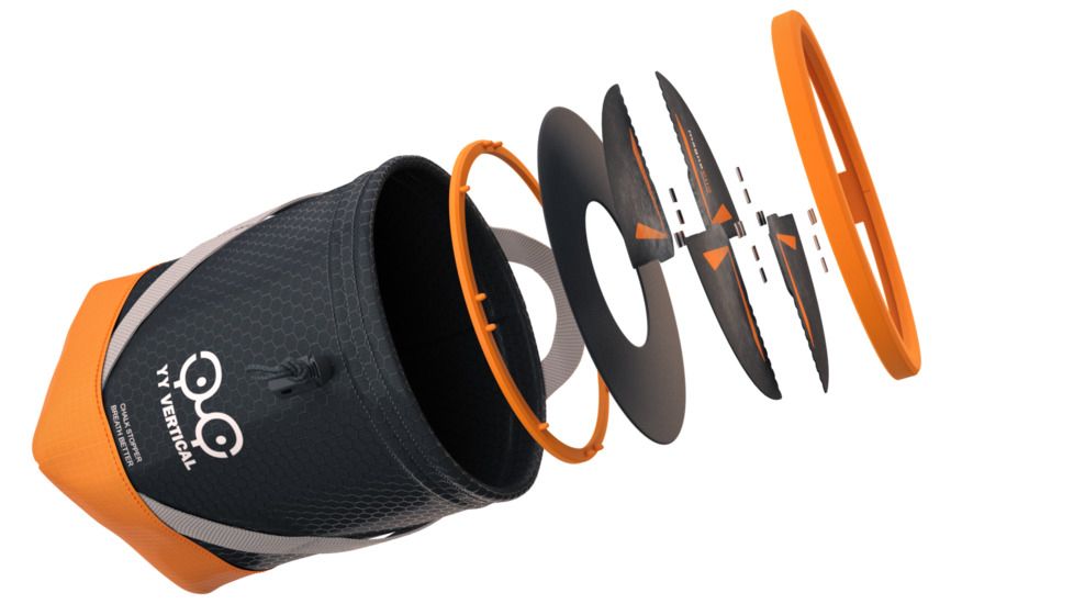 Friction Labs Stopper Chalk Bag, Black/Orange, 4.2 oz FL-CHALK-BAG