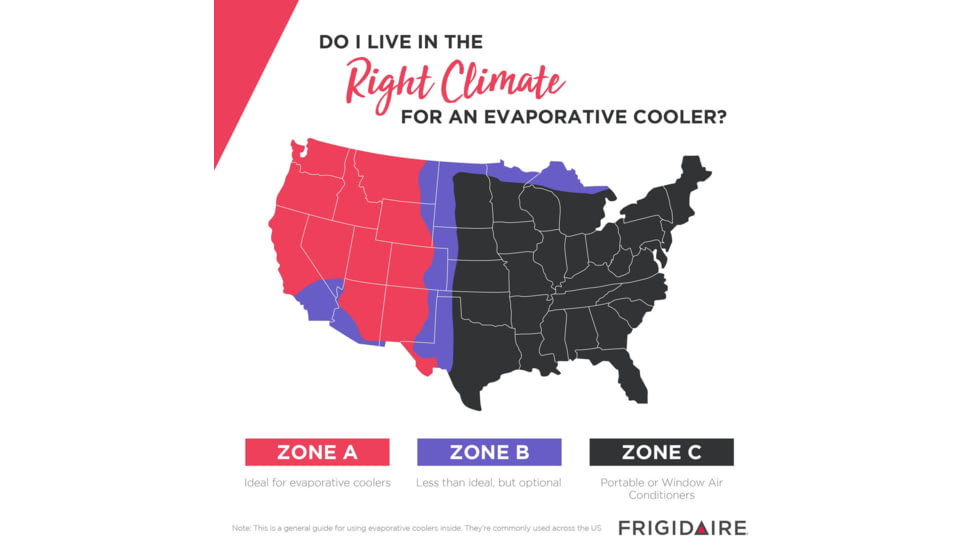 Frigidaire 2-in-1 Evaporative Air Cooler and Fan, Cools 250 sq ft, White, White, EC200WF