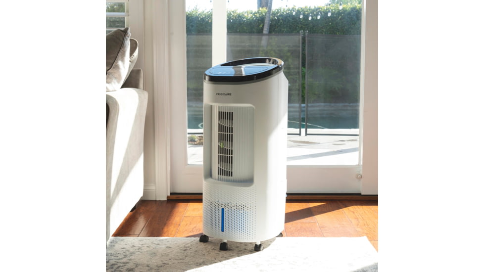 Frigidaire 2-in-1 Evaporative Air Cooler and Fan, Cools 250 sq ft, White, White, EC200WF