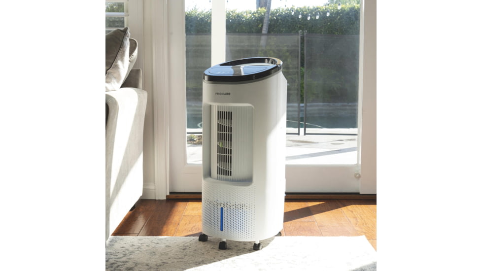 Frigidaire 2-in-1 Evaporative Air Cooler and Fan, Cools 250 sq ft, White, White, EC200WF