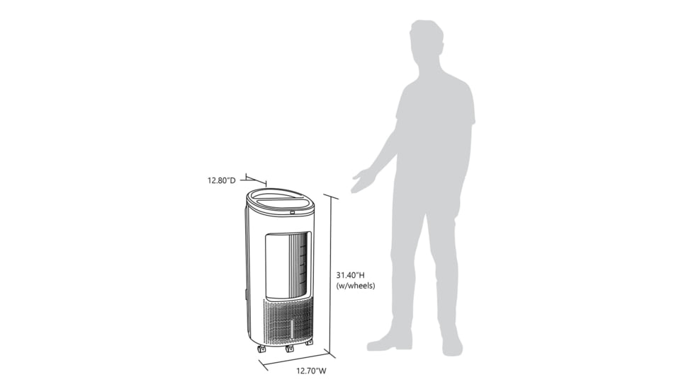 Frigidaire 2-in-1 Evaporative Air Cooler and Fan, Cools 250 sq ft, White, White, EC200WF