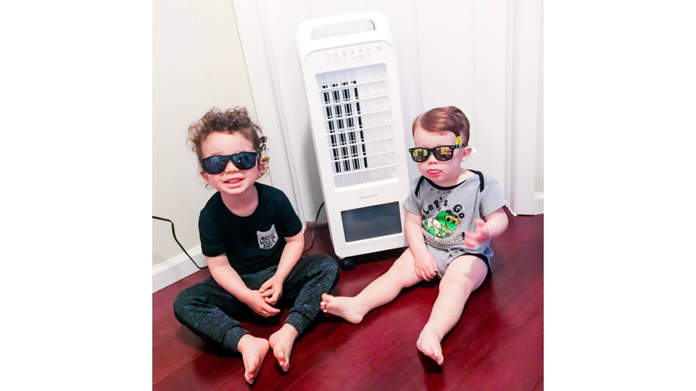 Frigidaire 2-in-1 Personal Evaporative Air Cooler and Fan, Cools 100 sq ft, White, White, EC100WF