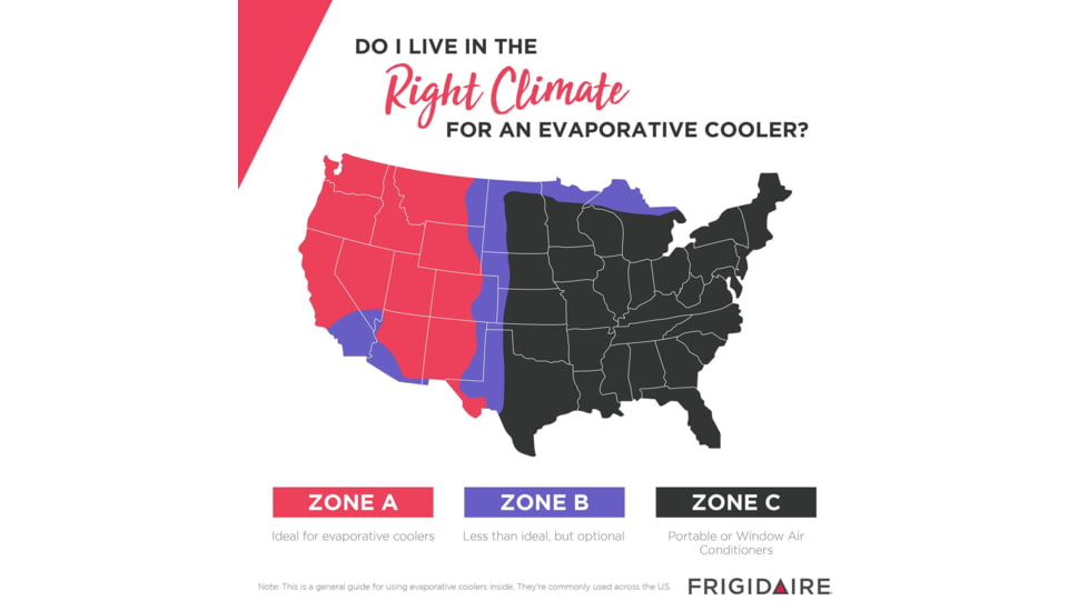 Frigidaire 2-in-1 Personal Evaporative Air Cooler and Fan, Cools 100 sq ft, White, White, EC100WF