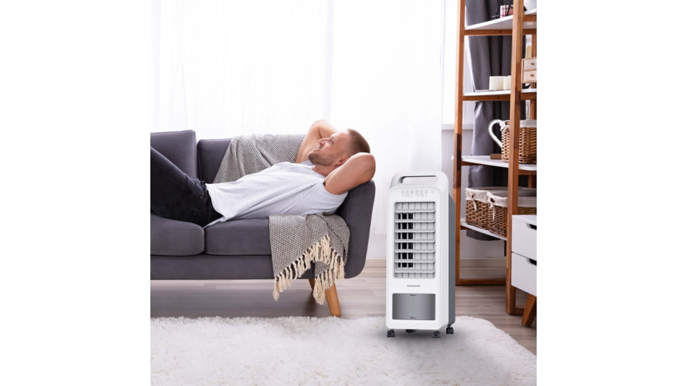 Frigidaire 2-in-1 Personal Evaporative Air Cooler and Fan, Cools 100 sq ft, White, White, EC100WF