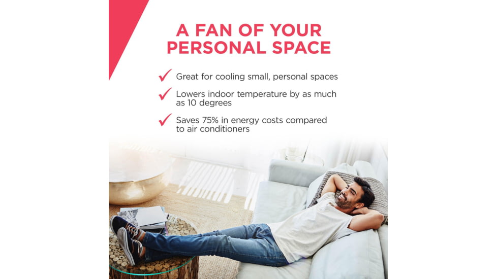 Frigidaire 2-in-1 Personal Evaporative Air Cooler and Fan, Cools 100 sq ft, White, White, EC100WF