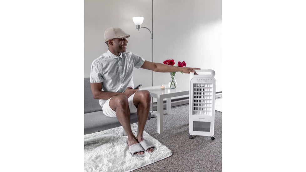 Frigidaire 2-in-1 Personal Evaporative Air Cooler and Fan, Cools 100 sq ft, White, White, EC100WF