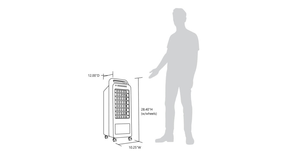Frigidaire 2-in-1 Personal Evaporative Air Cooler and Fan, Cools 100 sq ft, White, White, EC100WF