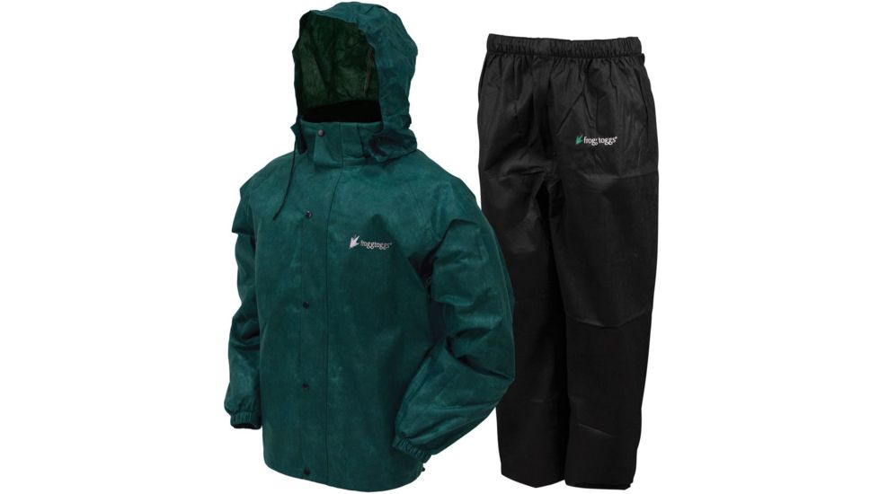 Frogg Toggs All Sport Rain Suit - Men's, Small, Dark Green/ Black, AS1310-109SM