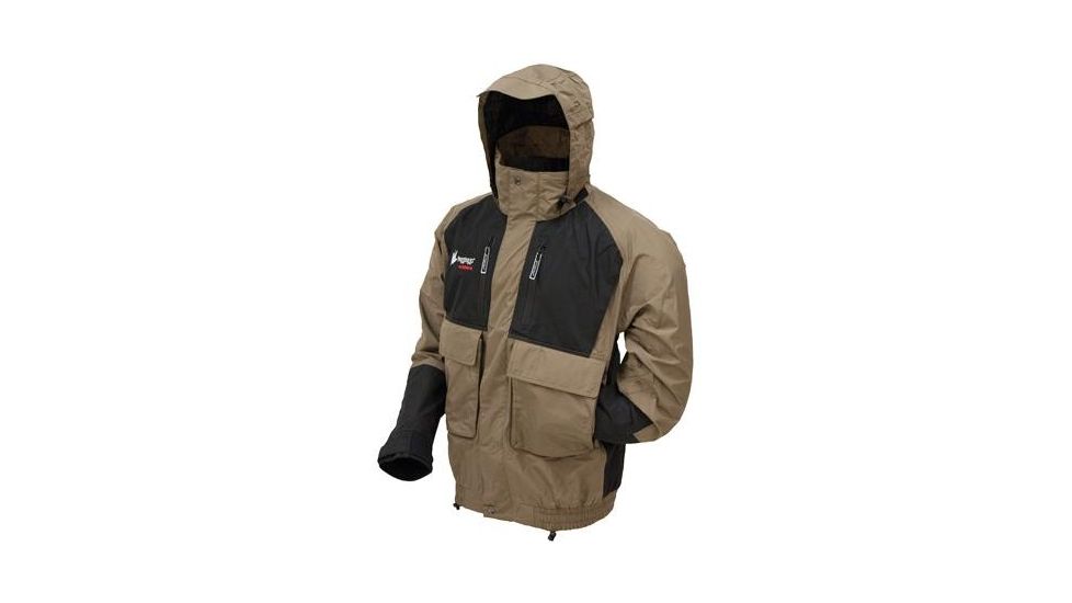 Frogg Toggs Firebelly Toadz Jacket, Black/Stone, Small 74299