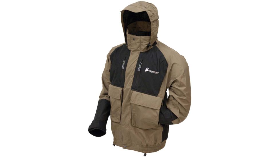 Frogg Toggs Firebelly Toadz Jacket, Black/Stone, X-Large 74300