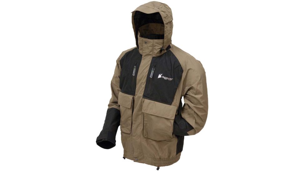 Frogg Toggs Firebelly Toadz Jacket, Black/Stone, XX-Large 74295