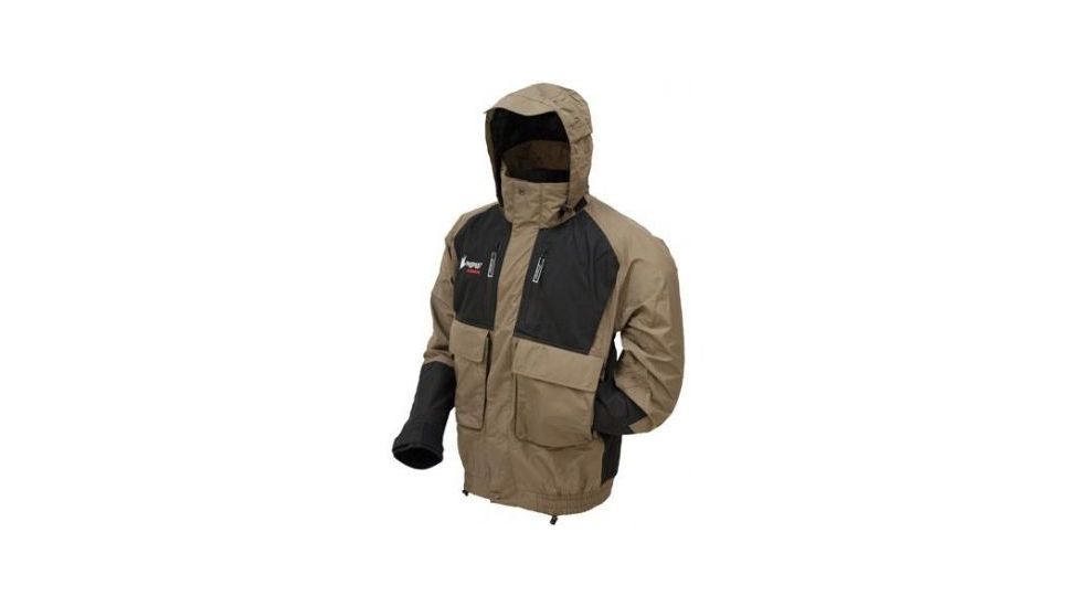 Frogg Toggs Firebelly Toadz Jacket, Black/Stone, XXX-Large 74296