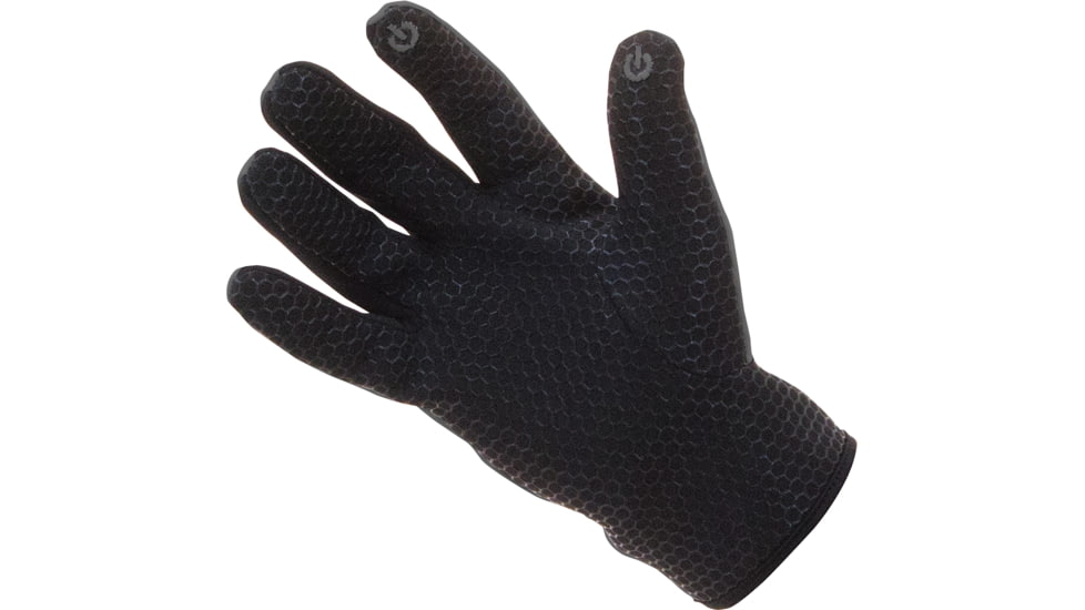 Frogg Toggs Frogg Fingers Fleece Gloves w/ Fingers, Gray/Black, Medium, 28582-MD