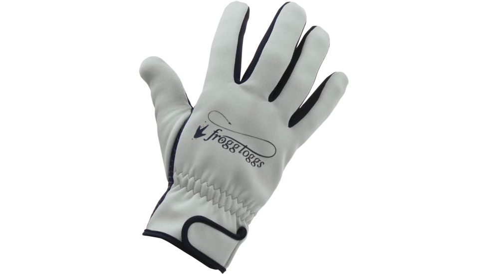 Frogg Toggs Frogg Fingers Fleece Gloves w/ Fingers, Gray/Black, Medium, 28582-MD