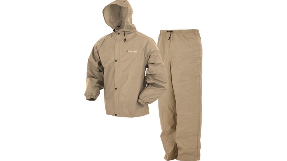 Frogg Toggs Pro Lite Rainsuit, Khki, Sm, PL12140-04SM