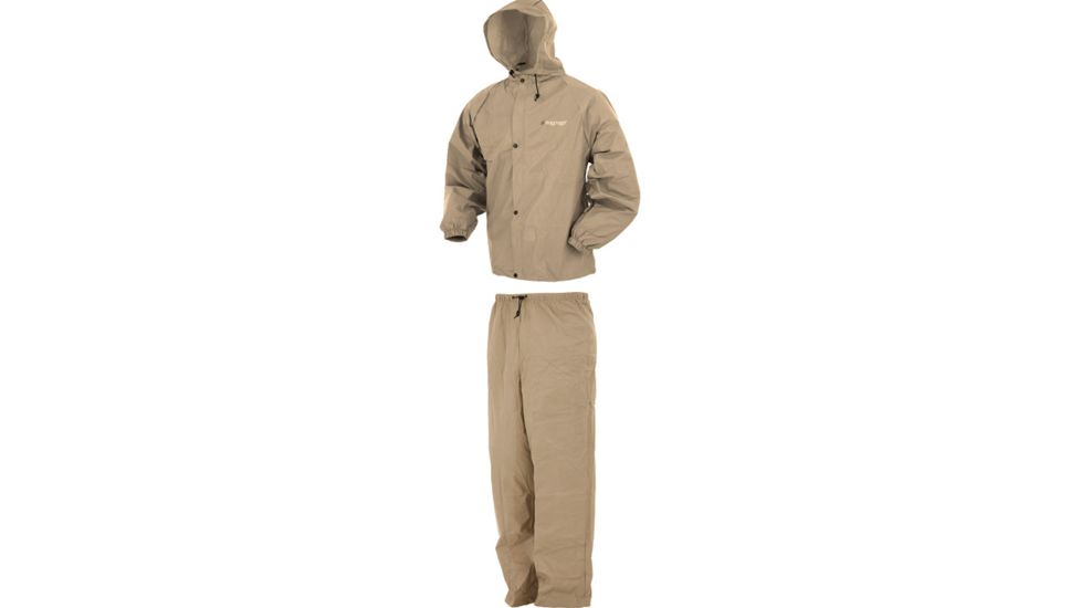 Frogg Toggs Pro Lite Rainsuit, Khki, Xl, PL12140-04XLXXL
