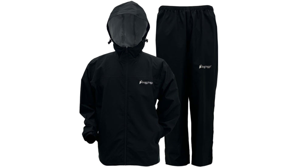 Frogg Toggs Mens Vapor Rain Suit Black Md/lg