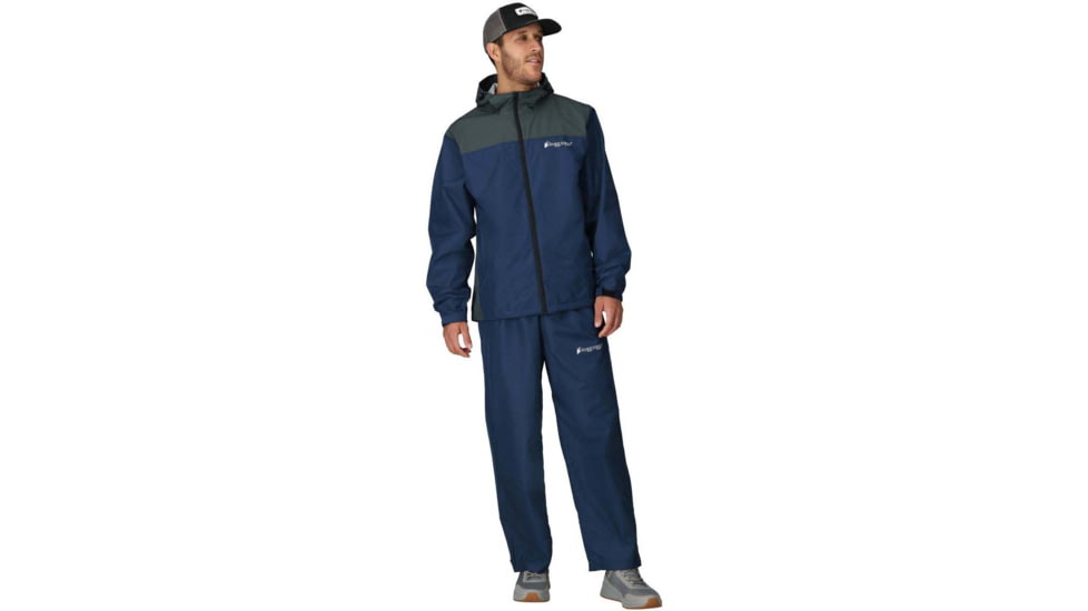 Frogg Toggs Mens Vapor Rain Suit Blue &amp; Gray Md/lg