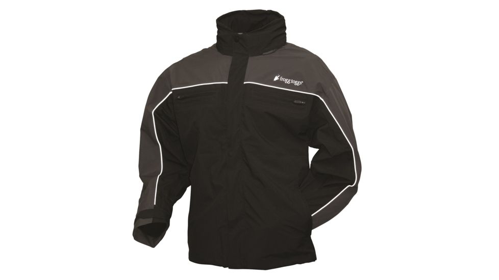 Frogg Toggs Pilot Illuminator Jacket, Black/Charcoal Gray, XL 1002622