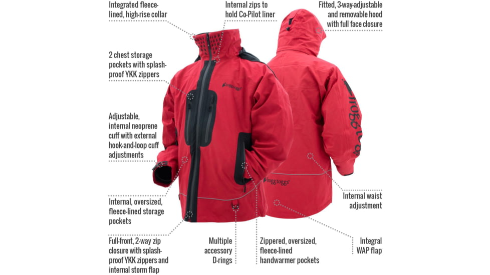 Frogg Toggs Pilot PRO Jacket - Mens, Red, 3XL, PFP63169-103X