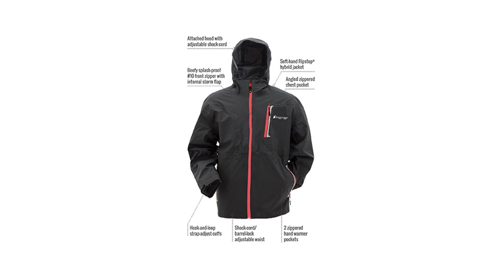 Frogg Toggs Rockslide Rain Jacket - Mens, Carbon Black, Medium, NTRS6701-01MD